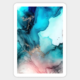 Liquid Fusion - Abstract Alcohol Ink Art Sticker